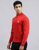 Monte Carlo Red Papper Mix Solid T Neck Sweater