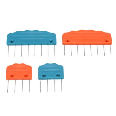 Épingles de Blocage Tricot Acier Inoxydable Épingle Peigne de Blocage Tricot Set pour Crochet Dentelle Projets d'Aiguille Orange Bleu