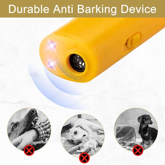 Ultrasonic Dog Repeller Stop Barking Bad Behavior LED Flashlight Portable Design Multifunctional Dog Repeller