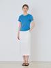 Leusejiem Classic Nylon Pencil Midi Skirt - Ivory