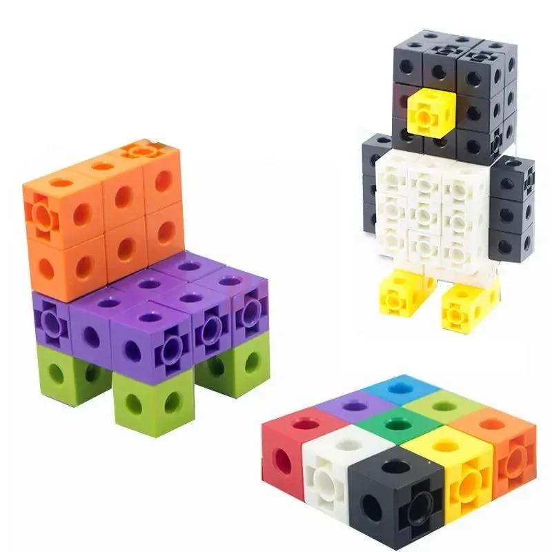 100Pcs Linking Cubes Counting Cubes, Colorful Math Cubes, Math Manipulatives Classroom Learning Supplies Activities Toys (Clas 5