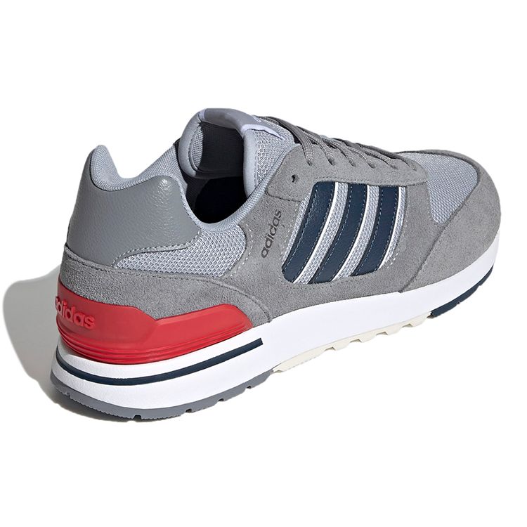 Adidas Neo Run 80S Retro Comfortable Shock Absorption Non-Slip Wear-Resistant Low-Top Casual Running Shoes Unisex Sneakers Gray Blue GV7305