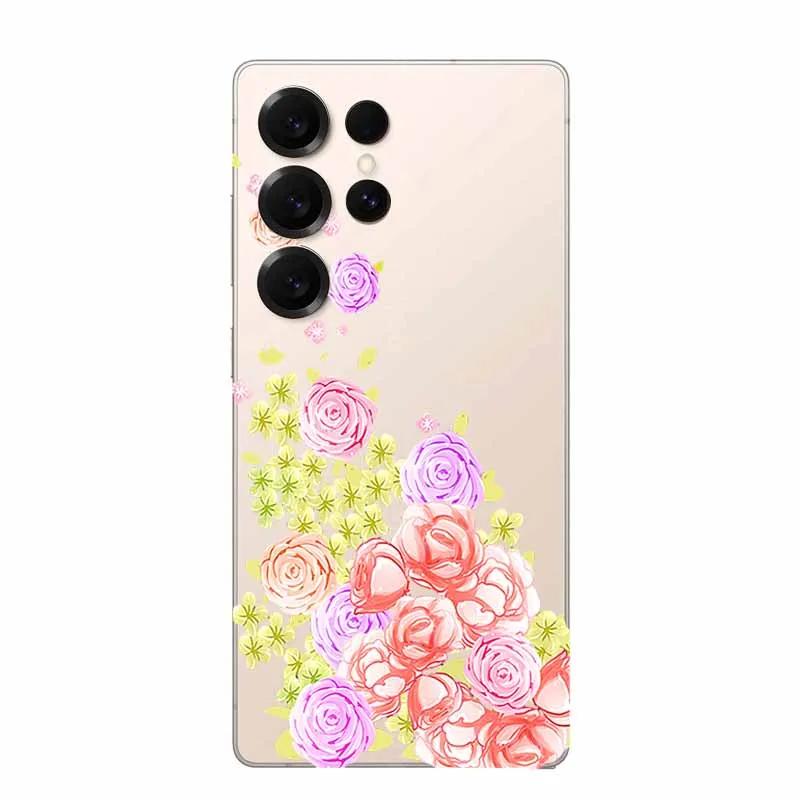 Clear Case For Samsung S25 Ultra 5G Case Clear Back Cover Animal Painting Soft Bumper For Galaxy S25Ultra Transparent Soft Funda
