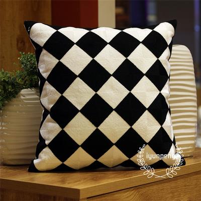 Simple Modern Geometric Pillow Embroidered New Style Living Room Sofa Pillow Cushion Office Nap Pillow