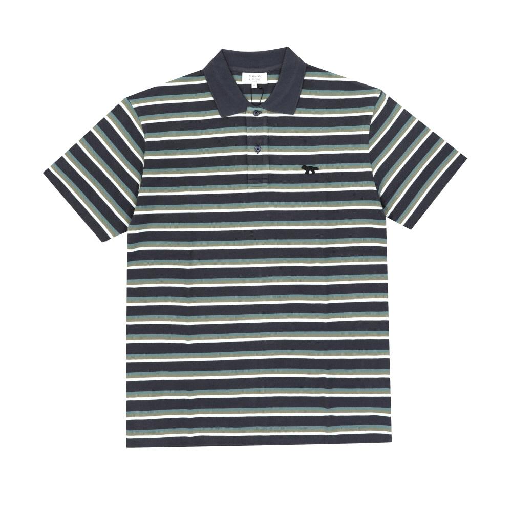 

Maison KiTsun Профиль Голова Лисы Патч Трехцветная Полоска Футболка-поло Om00209kj7010 OM00209KJ7010 P476 (XL)