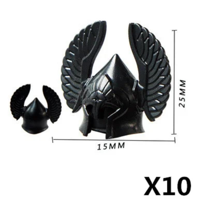 MOC Three Kingdoms Building Blocks Accessories Soldier Weapons Military Shield Sword Helmet Shoulder Armor Wings Mini Brick Toy