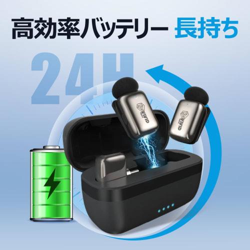 Wireless Lapel Microphone (2TX+1RX+Charging Case), Type-C Connection, Smartphone Compatible with iPhone 16/15 & Android, USB-C Instant Connection, Noi