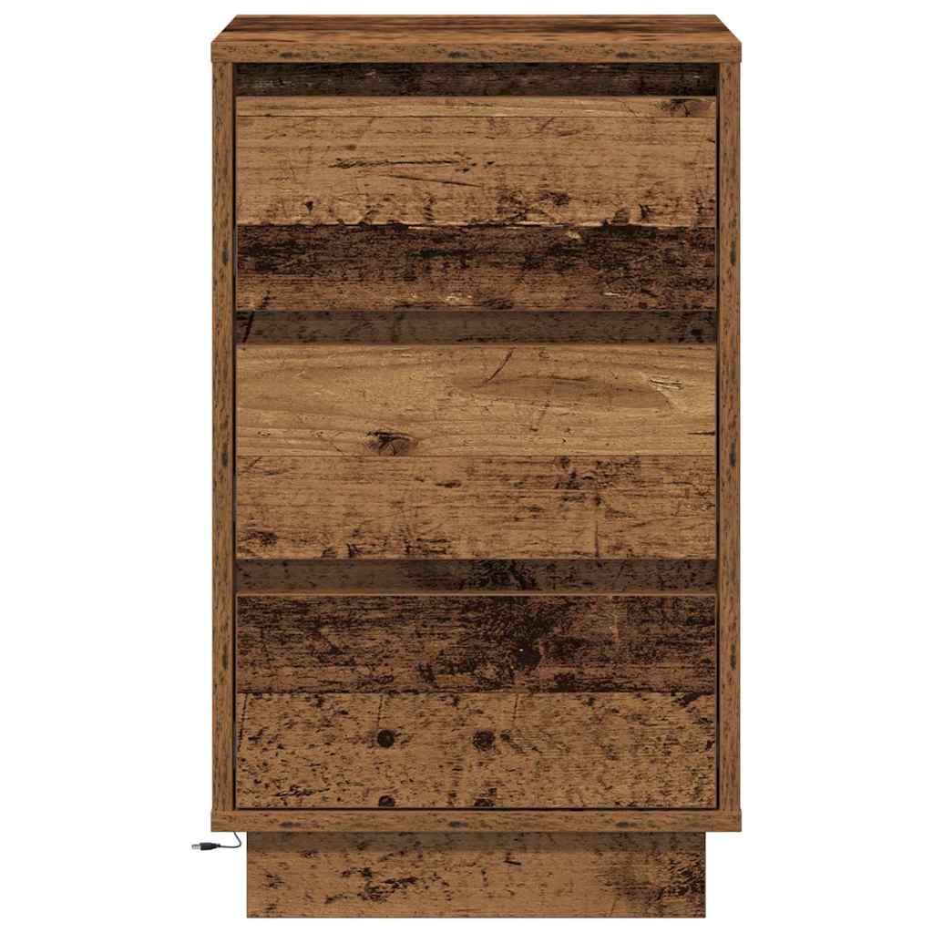 Nightstand Reclaimed Wood Look 39 x 34.5 x 65 cm Engineered Wood