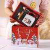 Süßes Weihnachts-Elch Keramik Tassen Set mit Deckel und Löffel