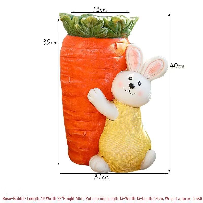 Милая мультяшная кроличья садовая декорация
