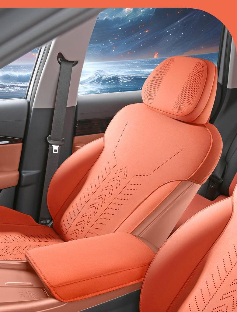 All-Season Suede Seat Cushions for Geely Galaxy E5 - Semi-Enclosed Design