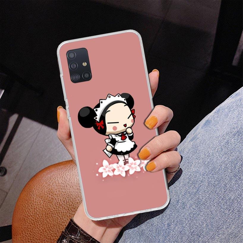 Cute Cartoon Pucca Garu Phone Case For Samsung Galaxy A52 A32 A22 A12 A51 A31 A50S A30S A20S A10S Note 20 Ultra 10 Plus S10 A72