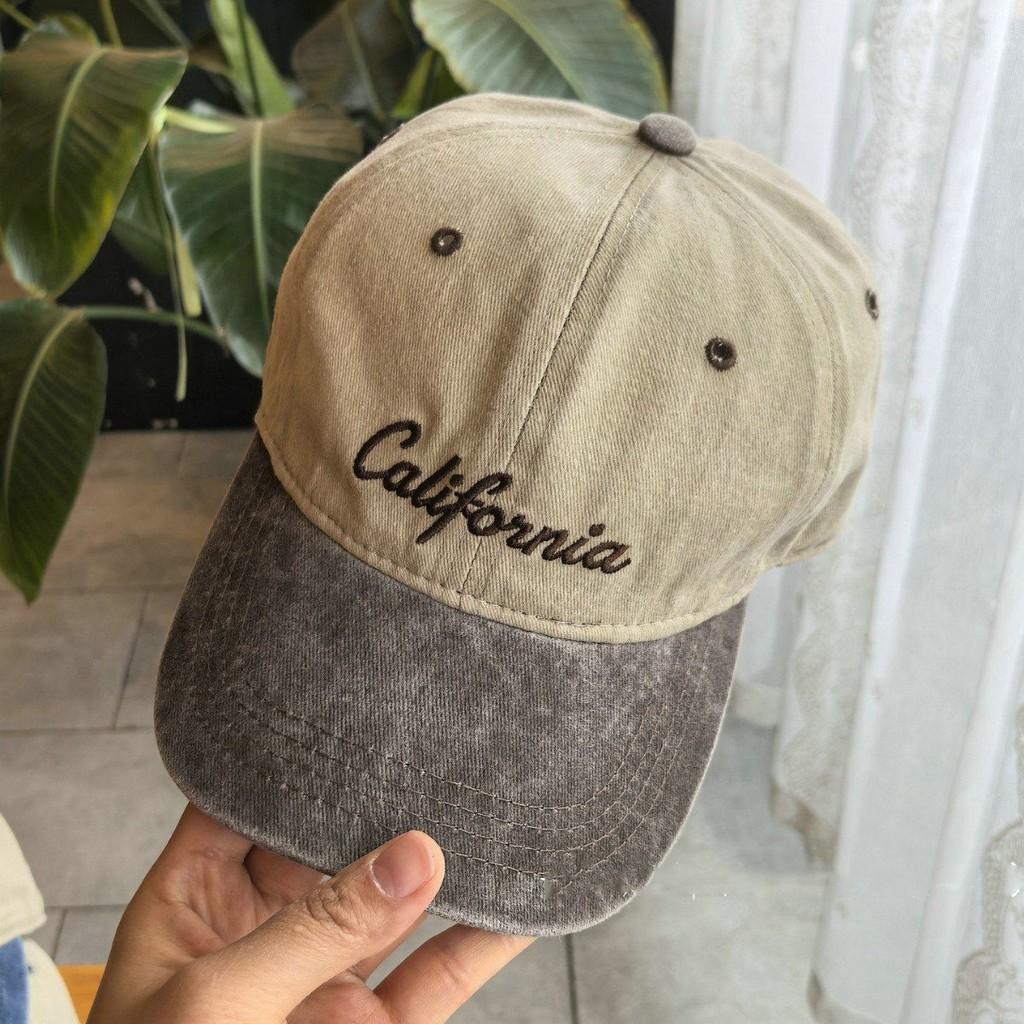 Version Washed Old School Letter Embroidered Baseball Cap For Casual Men And Women