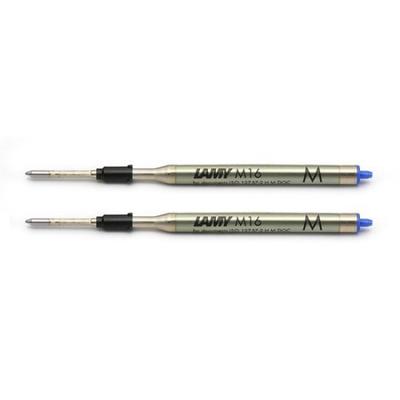 Lamy LM16 Ballpoint Pen Refill Medium Nib Set of 2 - Blue, (M),