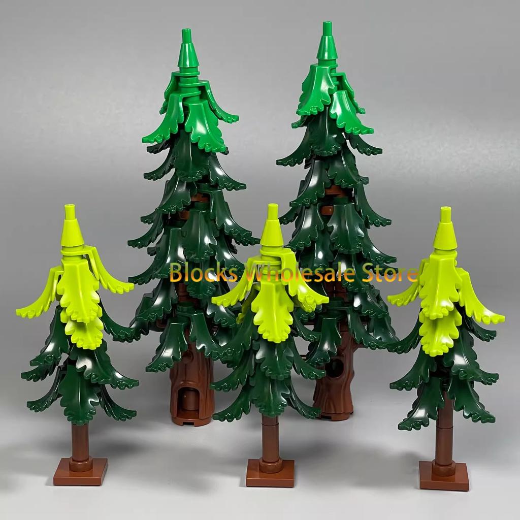 MOC Christmas Gift Present Assembly Toy Small Particle Building Block Set Christmas Tree Fir Tree Scene Desktop Ornament
