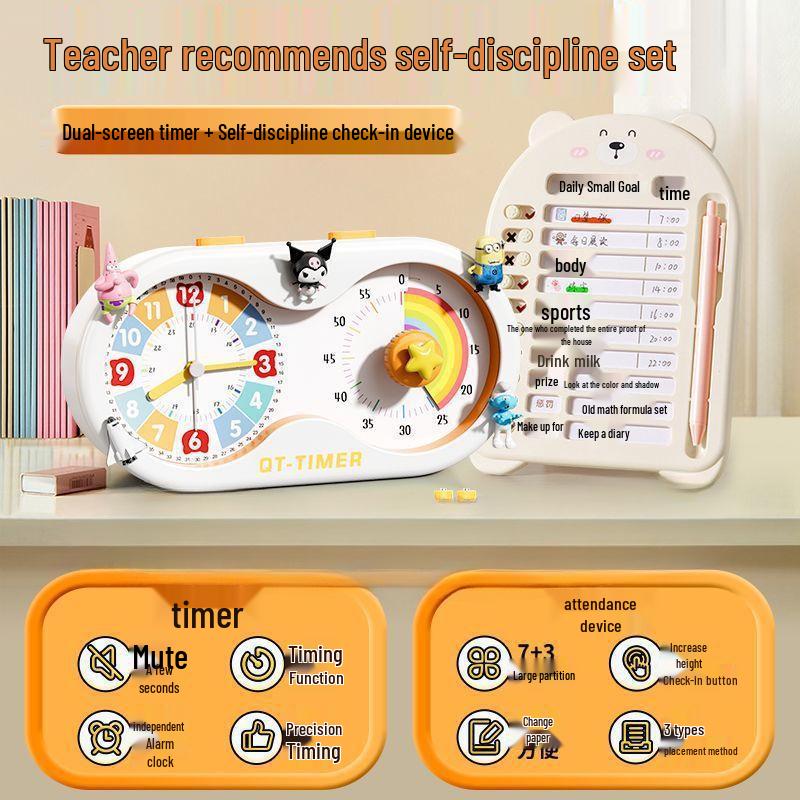 Student Visual Timer: Silent Alarm Clock & Homework Time Manager for Self-Discipline