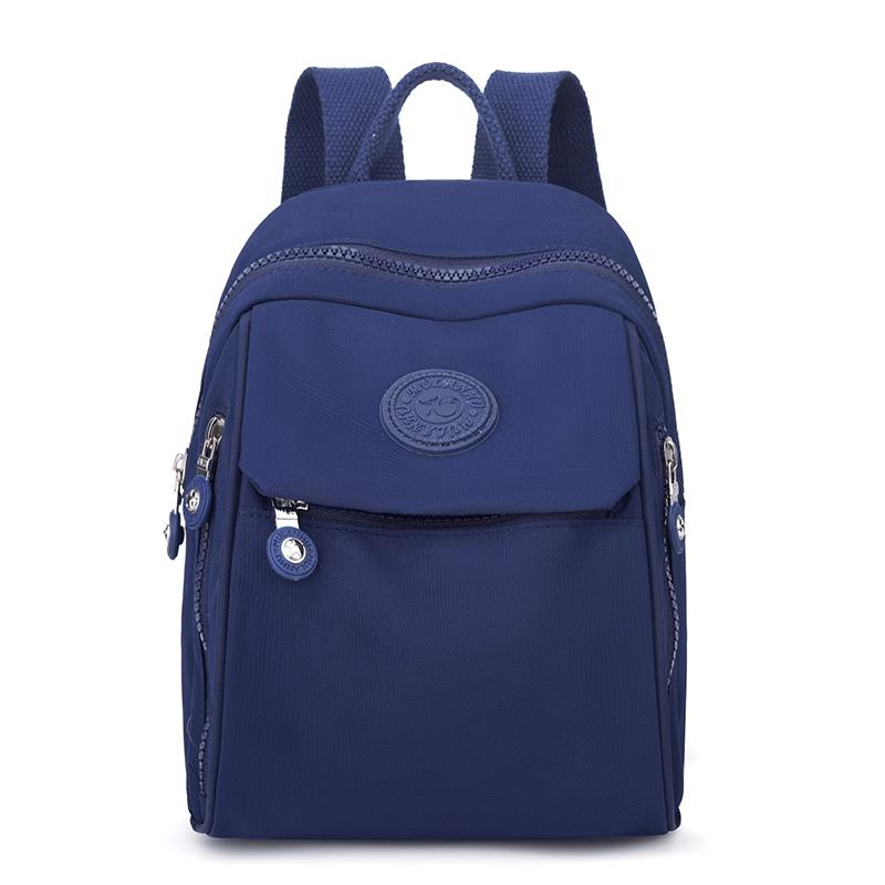 Women's Backpack Solid Color Schoolbag Nylon Travel Bag Shell Backpack