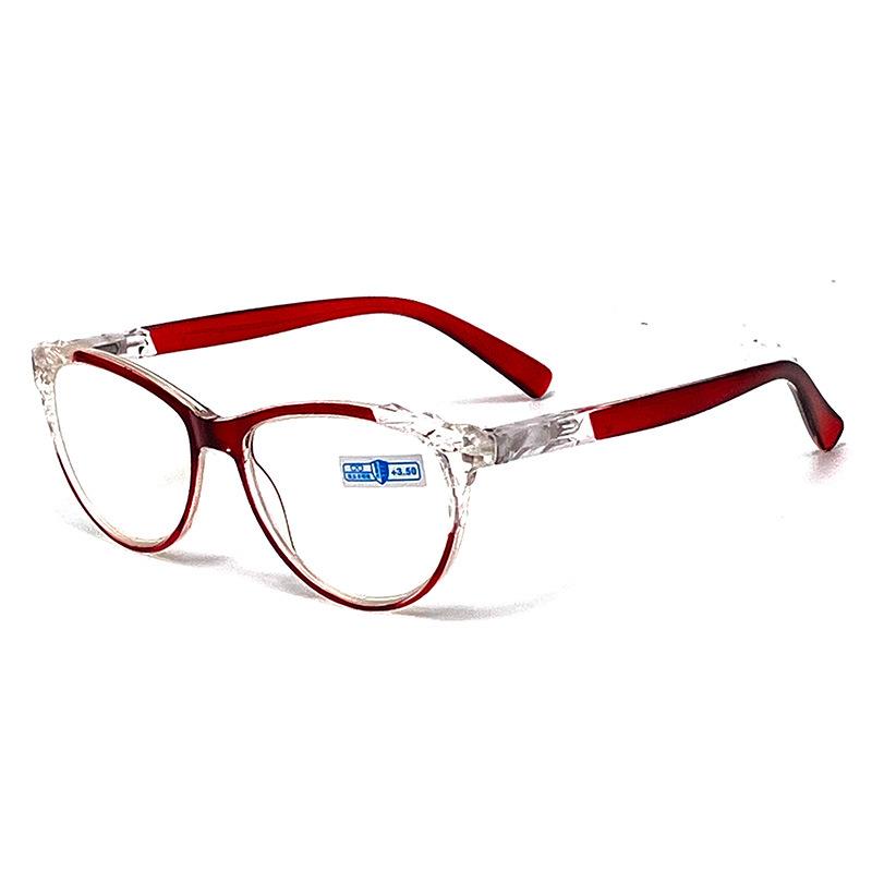 New Retro Cat Eye Anti-blue Light Reading Glasses For Women Fashion Spring Legs High Definition Reading Reading Glasses 602