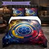 Colombia Football Pattern 3 Pieces Bedding Set Soft Microfiber Duvet Cover with Pillow Cases for Bedroom