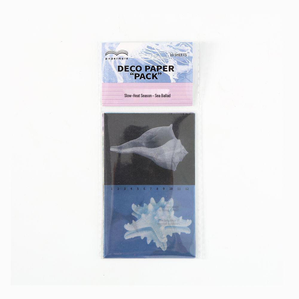 PaperMore Slow Heat Season Series: Sulfuric Acid Paper Pack for Journal Decoration - Simple Ins Basic Style.