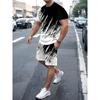 Tuta Sportiva Traspirante alla Moda da Uomo Casual Larga a Maniche Corte con Pantaloncini Tuta Comoda Unisex Abbigliamento Sportivo