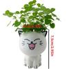 Keramik Blumentopf Mini Katze Cartoon Niedliche Topfpflanze Schreibtisch Katze Pflanztopf DIY Schreibtisch Dekorieren Wissenschaftliche Bildung Schulgeschenke