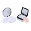 Portable Mini Powder Box Empty Sieve Loose Powder Pot Box With Powder Puff Mirror Cosmetic Travel Makeup Jar Sifter Container