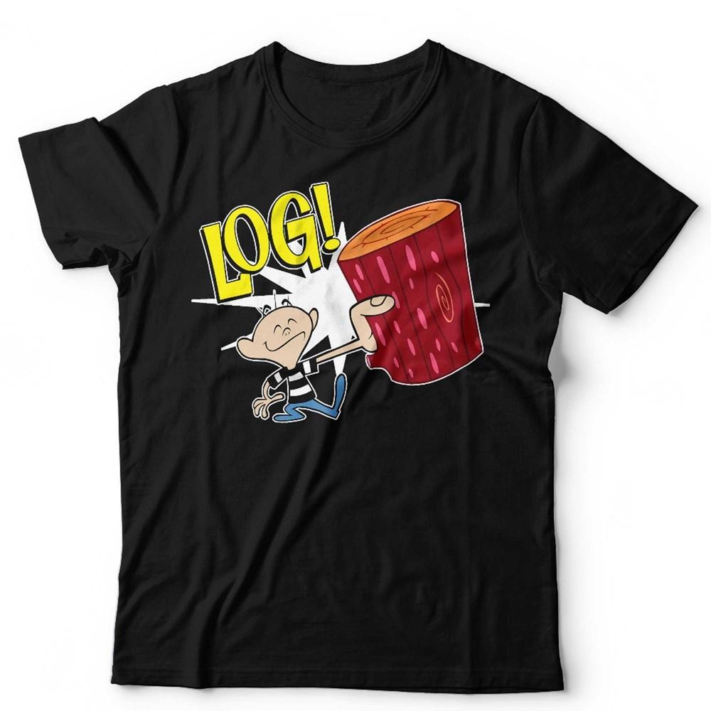 Ren And Stimpy Tshirt Log Unisex Kids & Ladies Blamo Cartoon 90s Funny Retro XL