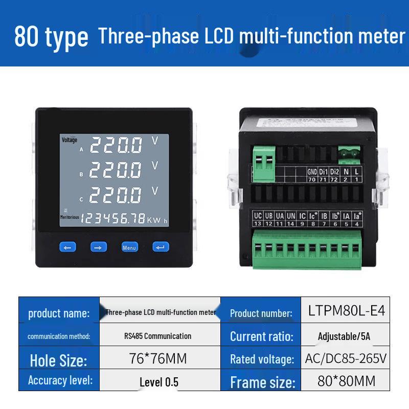 

Aokewen Model 80 Three-phase LCD Power Meter