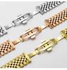 22 mm Rostfritt Stål Armband för Tissot för Citizen för Seiko Snabbkoppling Fjärilsspänne Metallklockarmband Högkvalitativt Armband