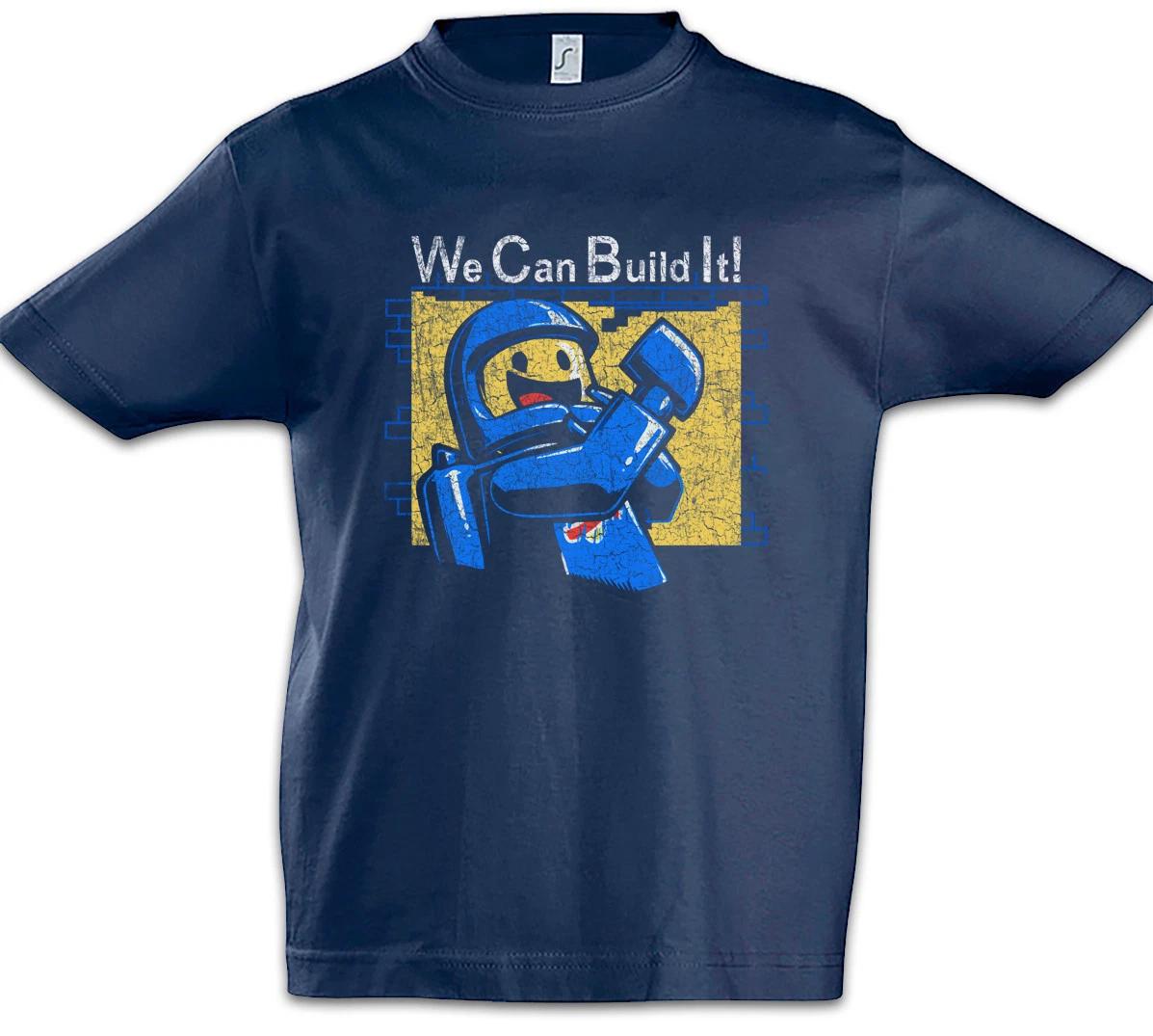 We Can Build It Kids Boys T-Shirt Fun Astronaut Space Cosmos Planet Rocks- 120