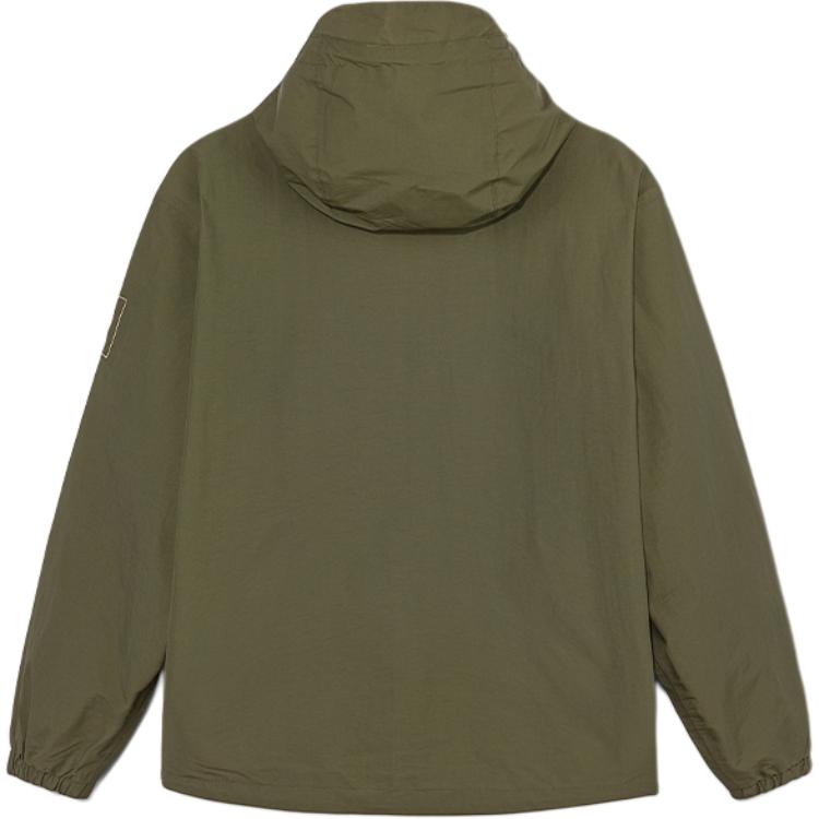 Timberland Men's Waterproof Windproof Color Block Hooded Jacket Olive Green Beige A69PU-EQJ
