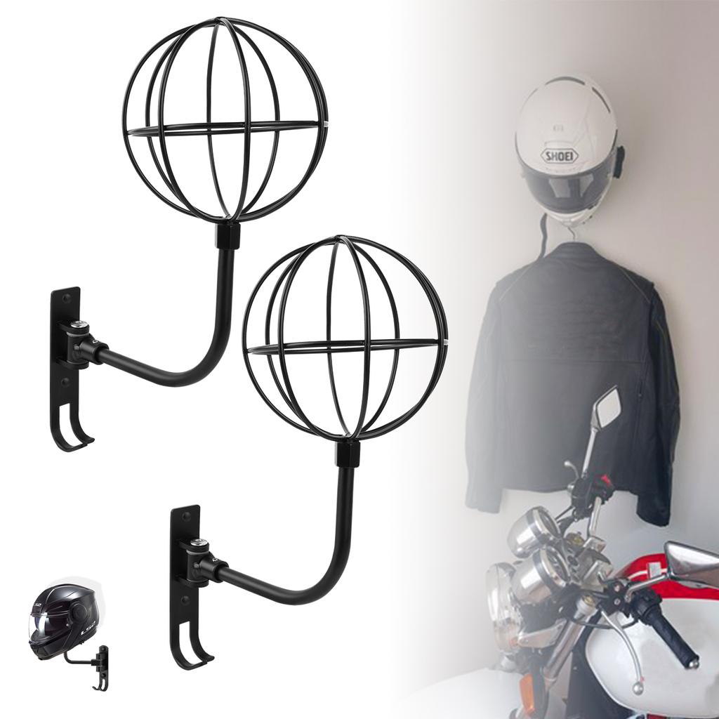 Helmet Hanger Wall Mount 180° Motorcycle Bicycle Helmet Rack Motorbike Cycling Clothes Coat Jacket Cap Bag Wig Key Display Rack