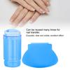 Transparent Silicone Nail Polish   Head Stamper Scraper Nail Art Tool (Transparent White)