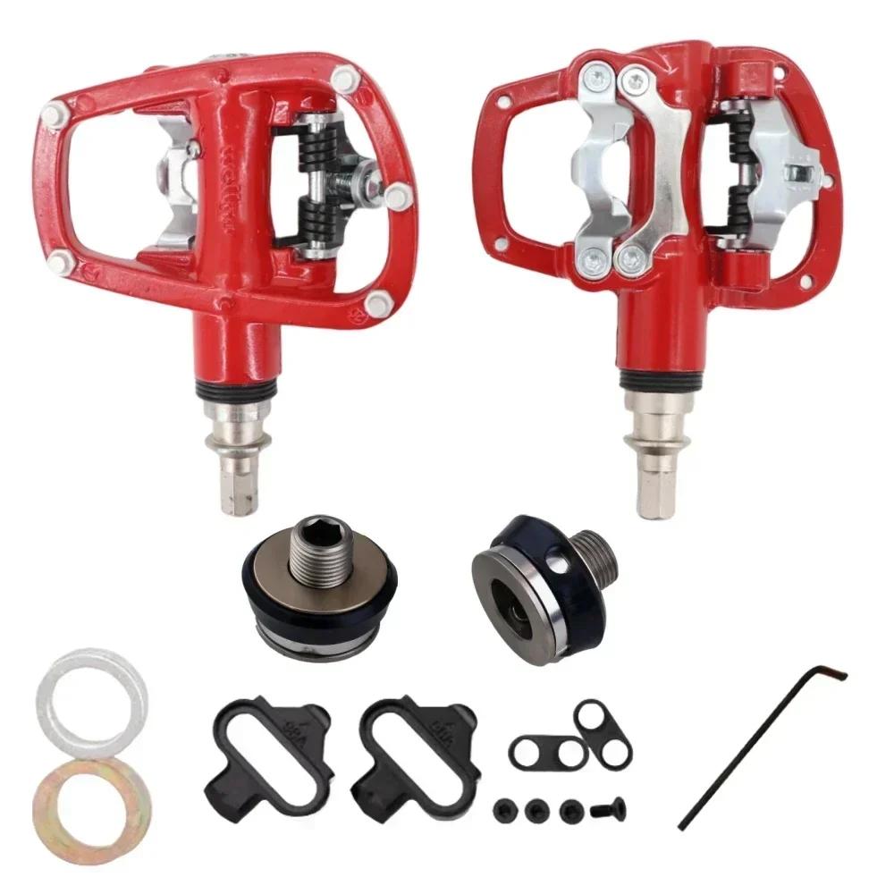 Wellgo Pedal Quick Release Device R120B QRD QRD3 Mountain Bike Road Pedal MTB Bearing Cleats Self-locking Ultralight Pedals