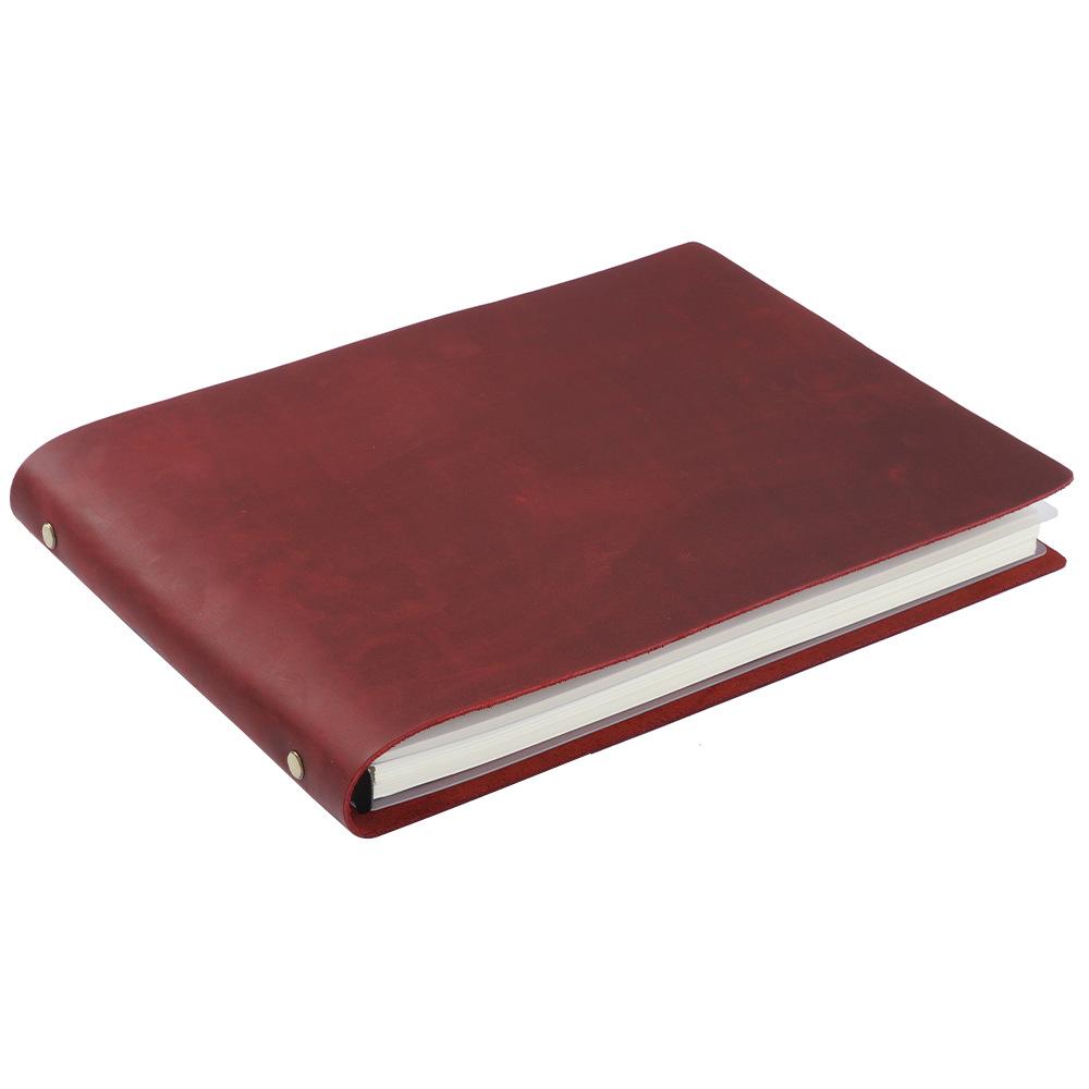 A4 Horizontal Handmade First Layer Cowhide Retro Notebook/Diary/Sketchbook