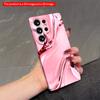 2DFlat Samsung Phone Case Pink Liquid Flow Phone Case Applicable To Galaxy S22 S23 S24 S25ULTRA S26 A12 A13 A14 A15 A16  A34 A35 A54 A55