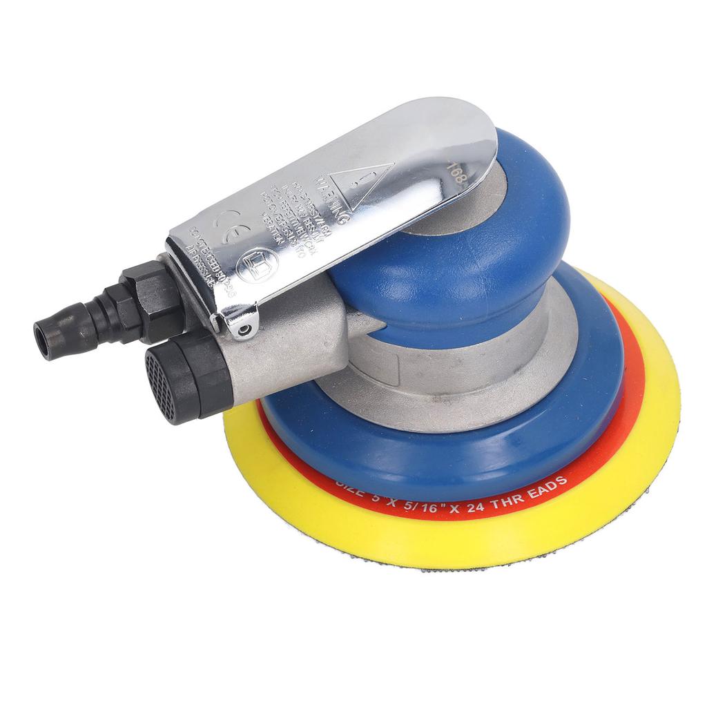 Air Sander 5in Orbital Pneumatic Sanding Machine 10000RPM Palm Grinder for Vehicle Furniture