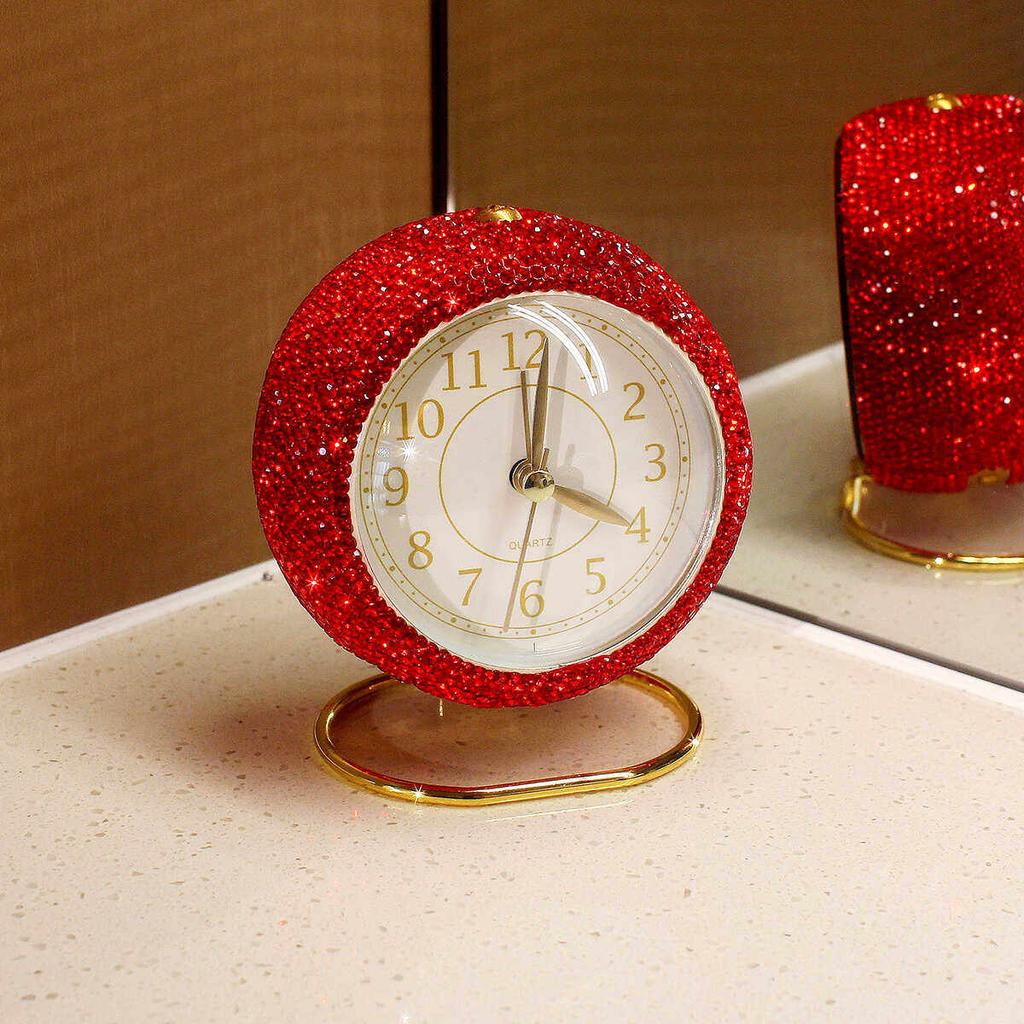 Light Luxury Silent Alarm Clocks Student with Wake-up Artifact Advanced Sense Diamond-encrusted Desktop Clock Home Decoration