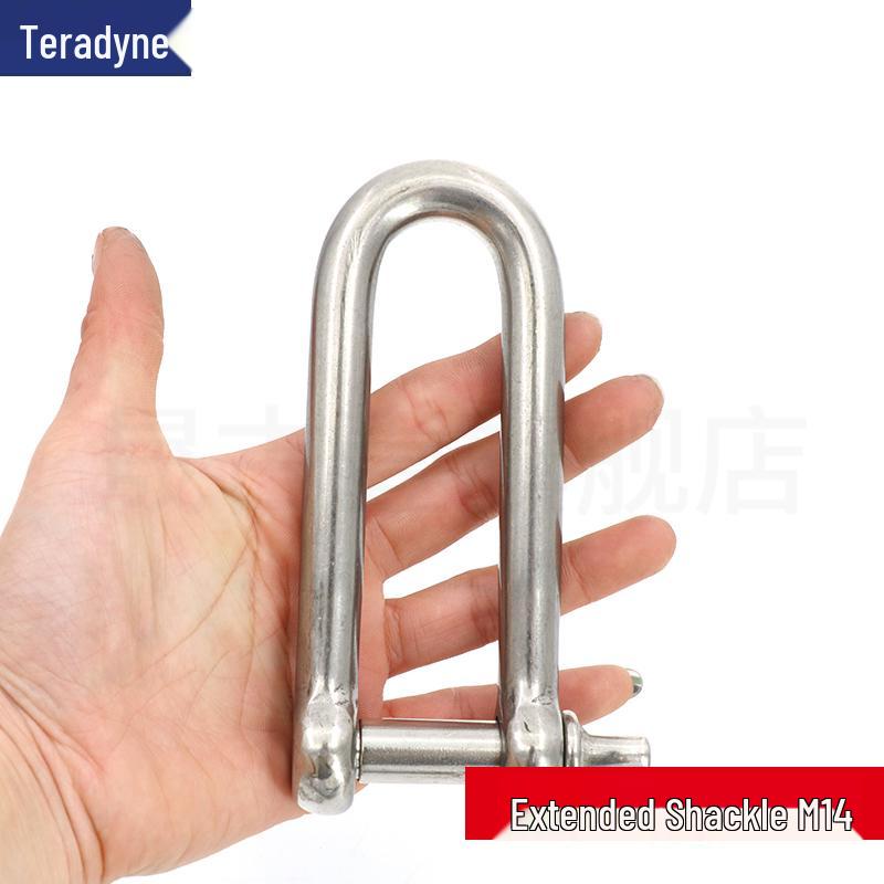 Stainless Steel Wide-Mouth U-Shaped Detachable Shackle Hook Keyring