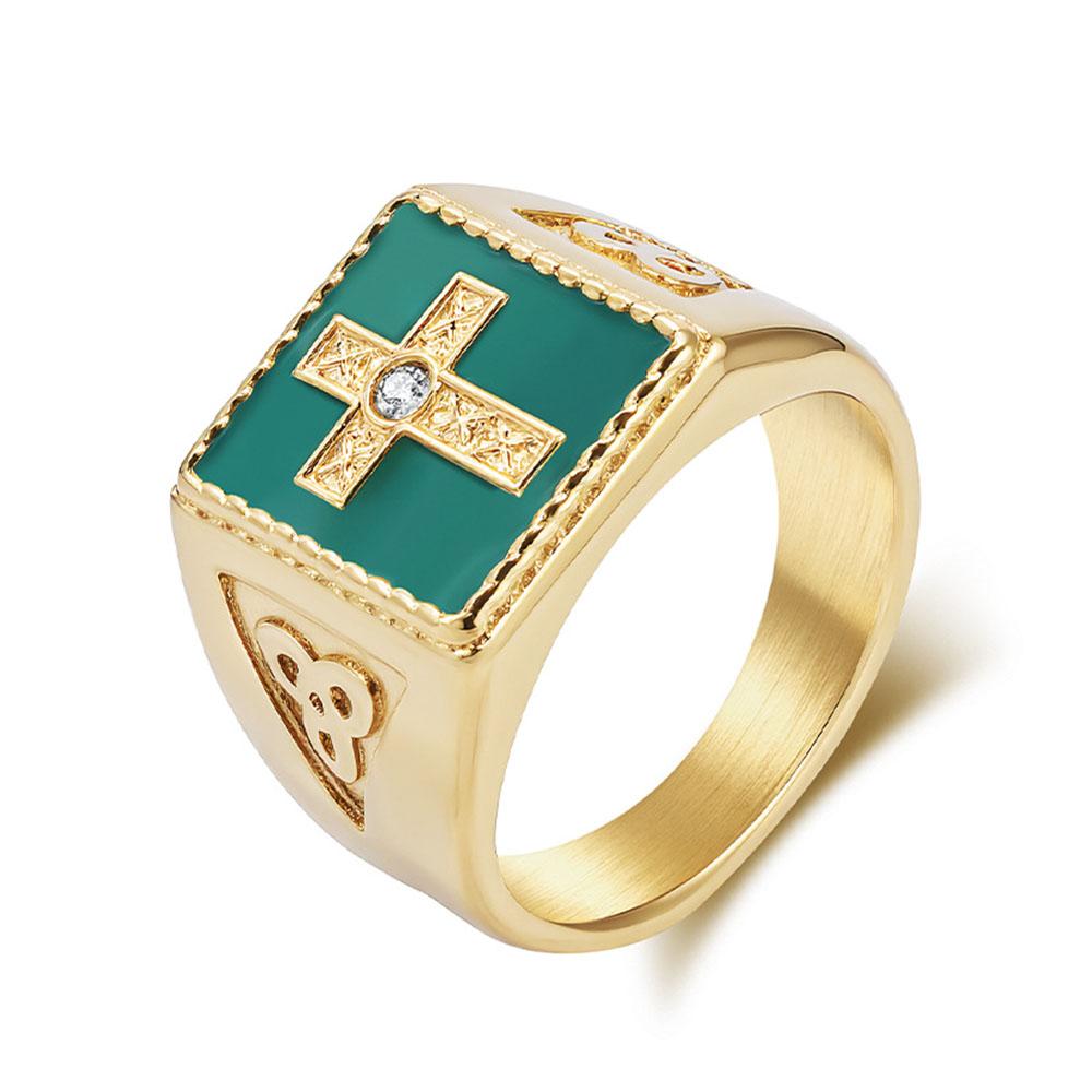 2025 Nordic Viking Celtic Cross Ring Men's Niche Personality Eternal Knot Ring.