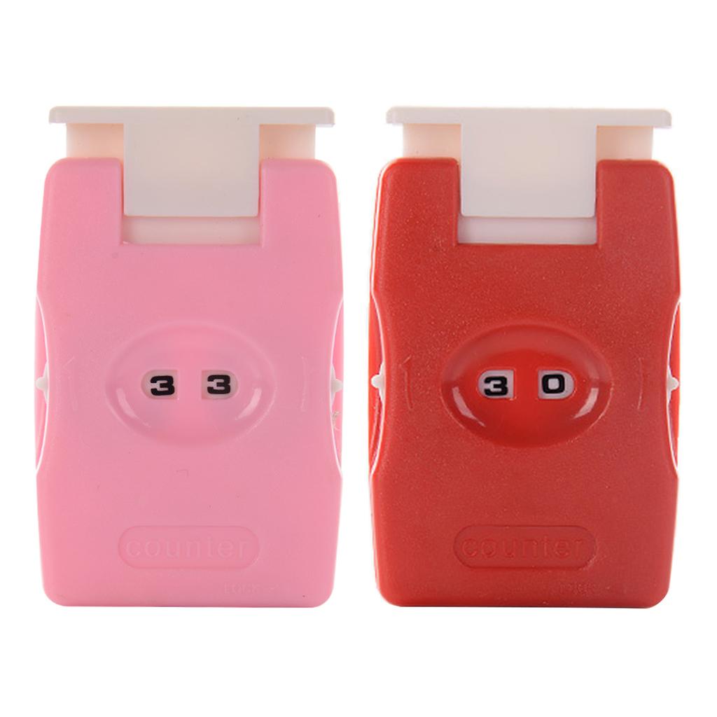 2Pieces Knitting Counter Plastic Row Counter Manual Stitch Counter Stitching Needle Counter Knitting Tool