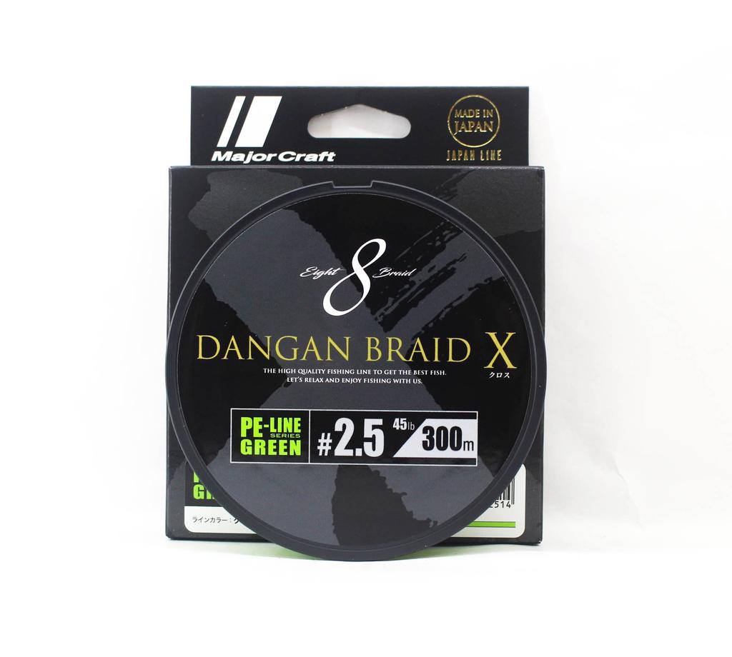 Major Craft Dangan Braid X Line X8 300m P.E 2.5 Grün DBX8-300/2.5GR (2514)
