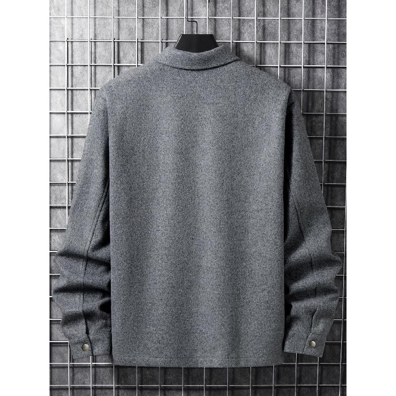 New Style Men's Turn-down Collar Jacket, Loose-fitting Casual Corduroy Work Jacket for Men
