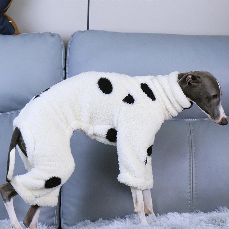Winter Pet Pajamas Warm Print Soft Coat Pet Pajamas Warm And Comfortable Italian Greyhound Whippet Four-legged Dog Clothes