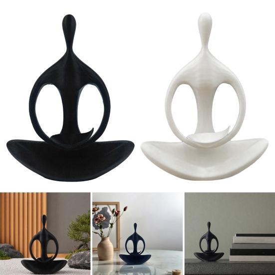 Yousheng Minimalist Zen Humanoid Sculpture Ornament, 3D Printed Abstract Figurine with Smooth Surface And Delicate Texture, Compact Home Decoration