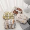Striped Polka Dot Quilted Cotton Mini Coin and Makeup Purse