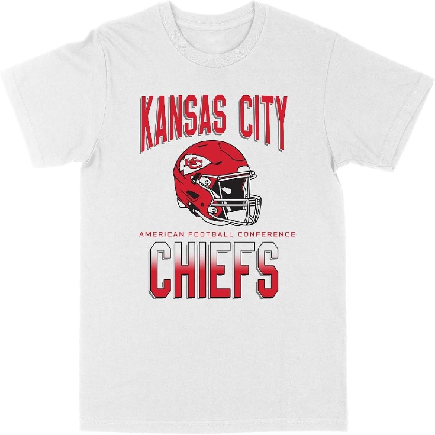 Philcos Футболка Белая Ретро-Дизайн Шлема Kansas City Chiefs НФЛ S