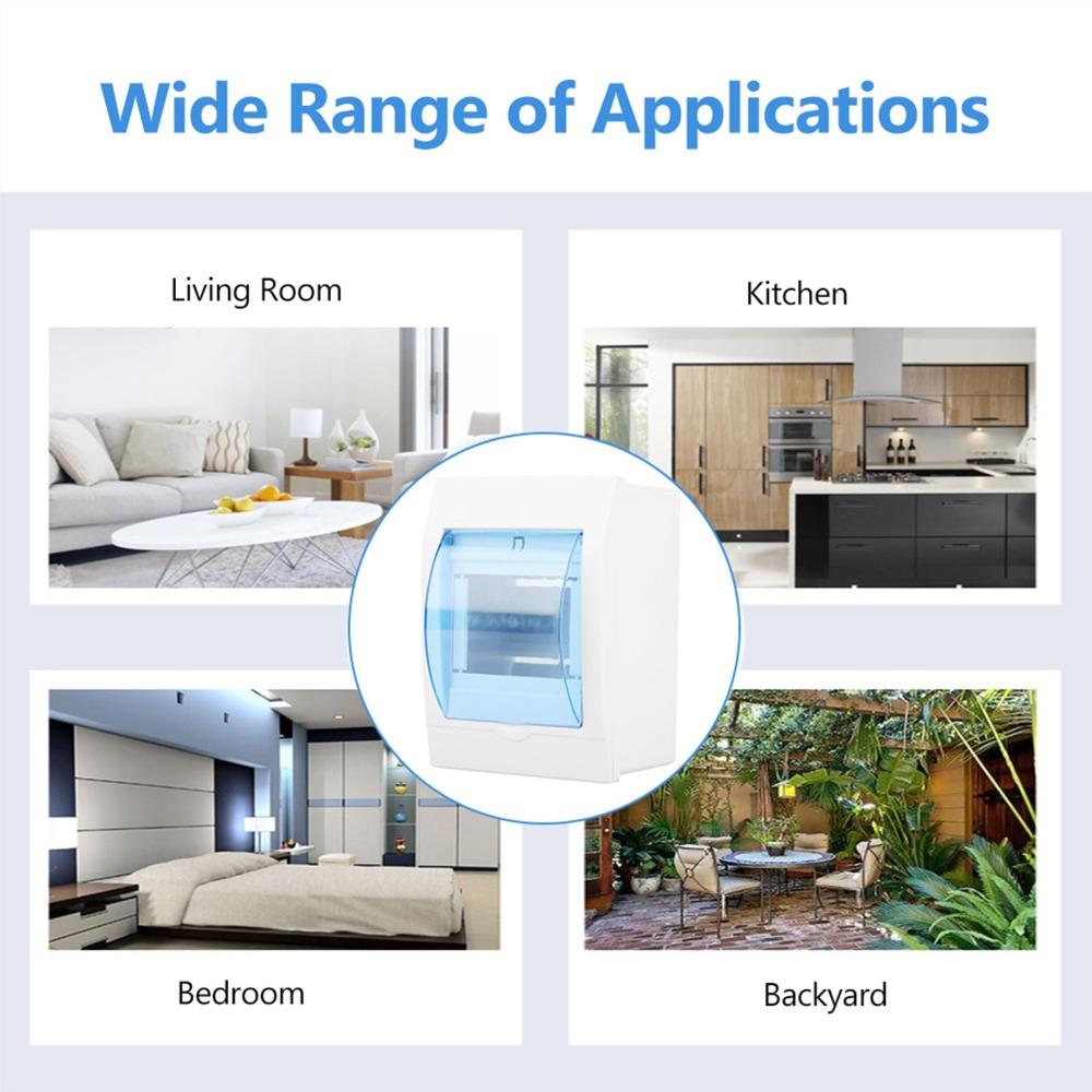3-4 Ways Distribution Box Plastic Transparent Cove Circuit Breaker Distribution Box Wall Mounted Wall Distribution Box