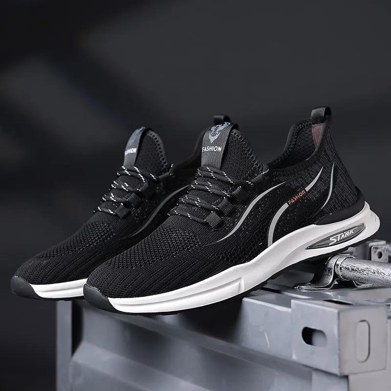 Fashion Summer Mesh Hollow Platform Sneakers for Men Designer Soft-soled Men's Shoes Fashion Light Outdoor Sports Zapatos De Hombre